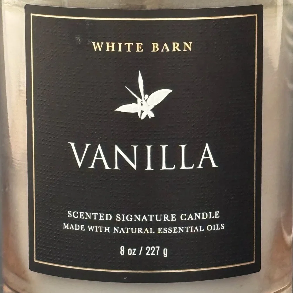 BBW Vanilla White Barn Bath & Body Works Single Wick Candle - Picture 3 of 10